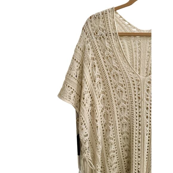 Womens Beach Dress CoverUp Sexy Crochet Boho Chic bohemian Hippie Festival Flowy - Picture 4 of 11